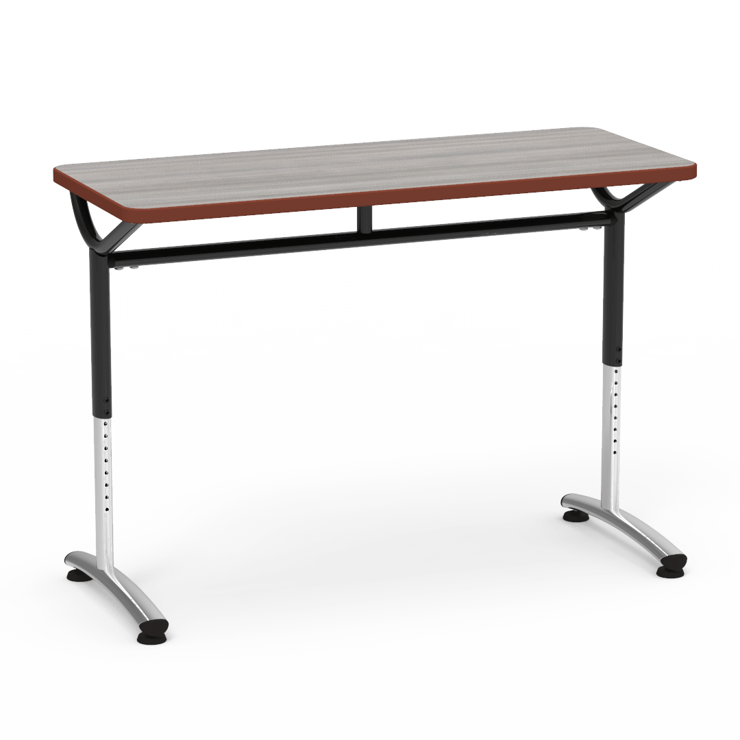 Virco TEXT Series Training Study Computer Desk Table 48"W x 20"D x 26"-34"H (TABLE-TE20488YADJ)