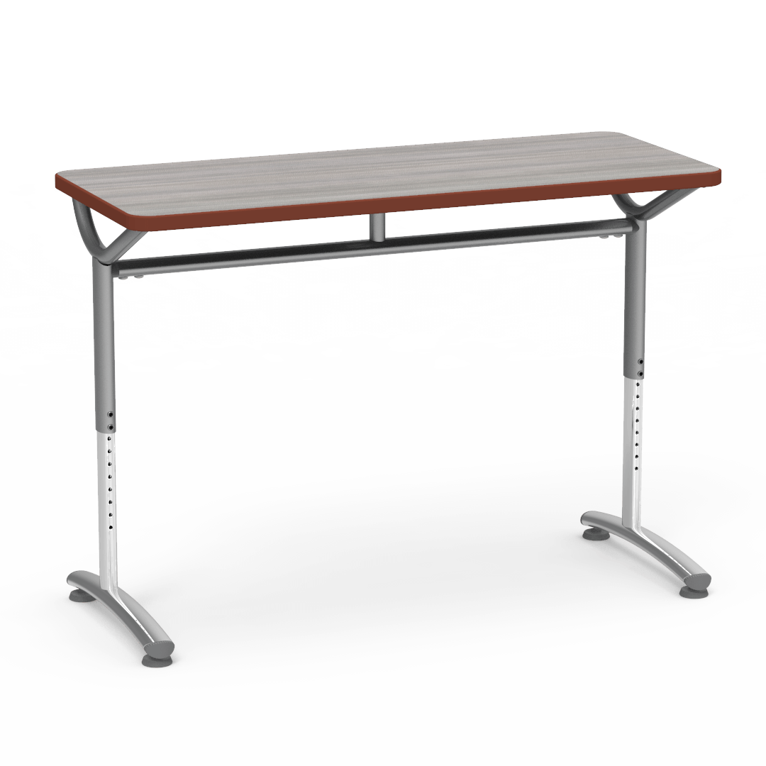 Virco TEXT Series Training Study Computer Desk Table 48"W x 20"D x 26"-34"H (TABLE-TE20488YADJ)