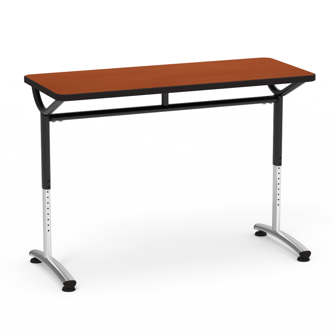 Virco TEXT Series Training Study Computer Desk Table 48"W x 20"D x 26"-34"H (TABLE-TE20488YADJ)
