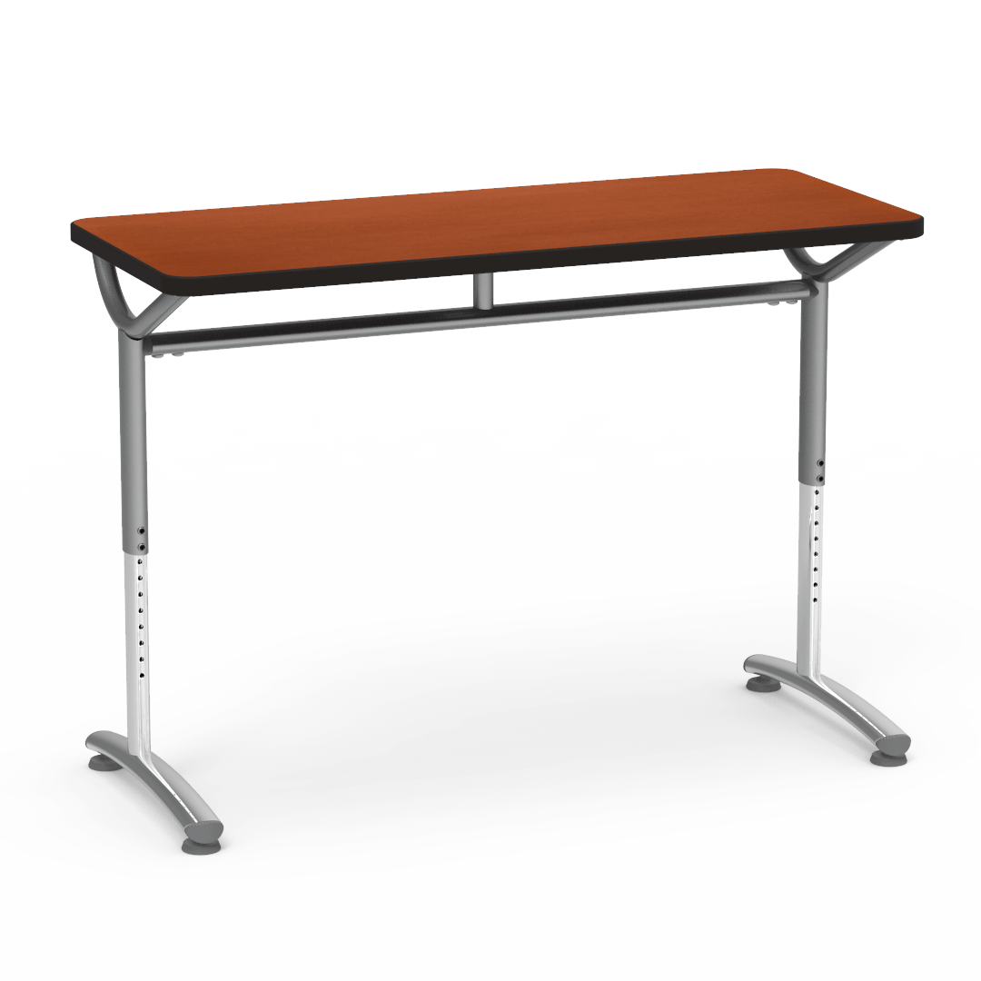 Virco TEXT Series Training Study Computer Desk Table 48"W x 20"D x 26"-34"H (TABLE-TE20488YADJ)