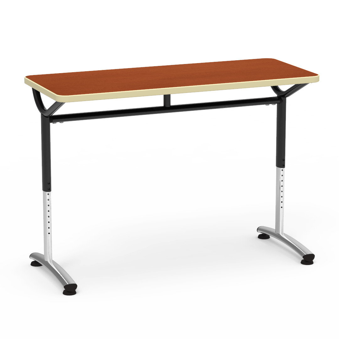 Virco TEXT Series Training Study Computer Desk Table 48"W x 20"D x 26"-34"H (TABLE-TE20488YADJ)
