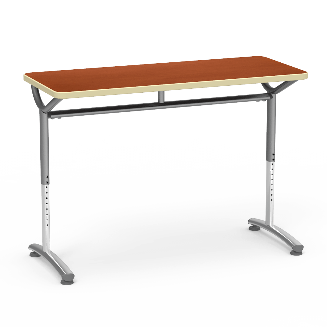 Virco TEXT Series Training Study Computer Desk Table 48"W x 20"D x 26"-34"H (TABLE-TE20488YADJ)