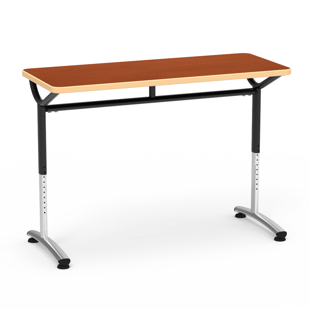 Virco TEXT Series Training Study Computer Desk Table 48"W x 20"D x 26"-34"H (TABLE-TE20488YADJ)