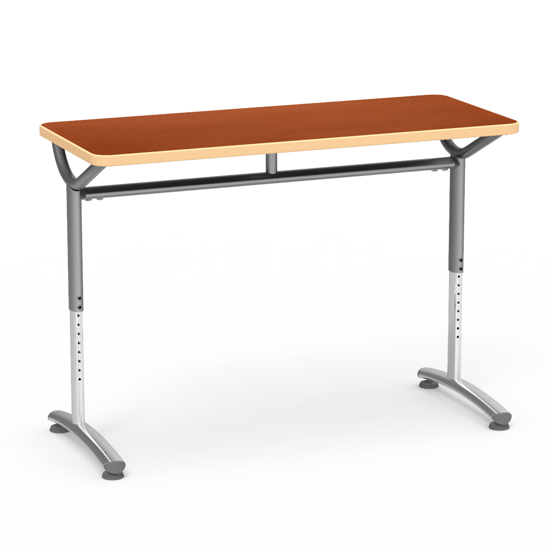 Virco TEXT Series Training Study Computer Desk Table 48"W x 20"D x 26"-34"H (TABLE-TE20488YADJ)