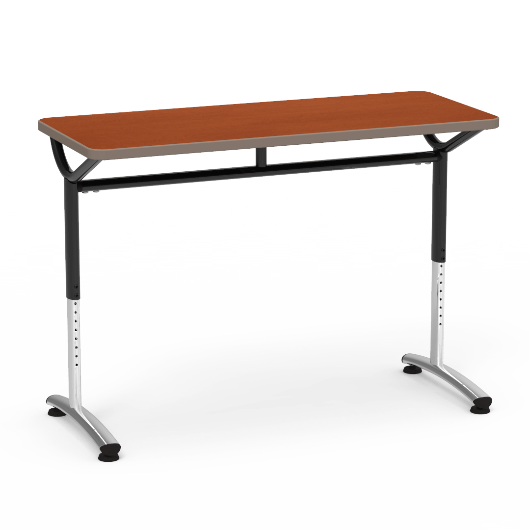 Virco TEXT Series Training Study Computer Desk Table 48"W x 20"D x 26"-34"H (TABLE-TE20488YADJ)