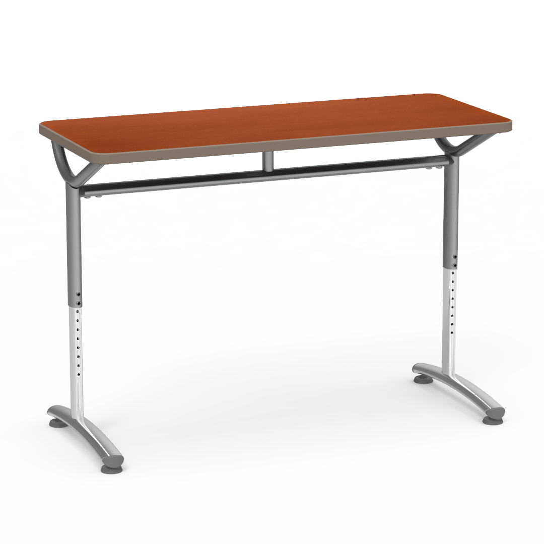 Virco TEXT Series Training Study Computer Desk Table 48"W x 20"D x 26"-34"H (TABLE-TE20488YADJ)