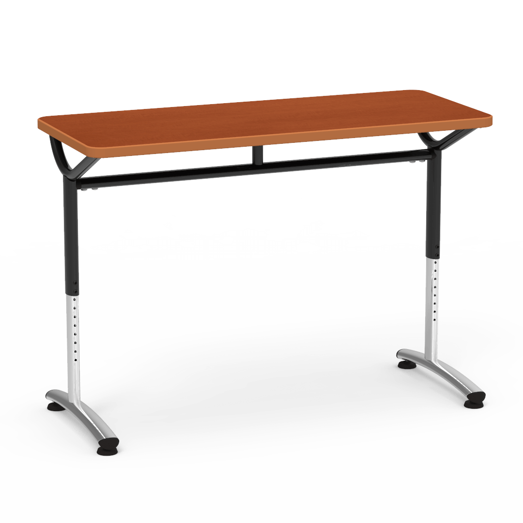 Virco TEXT Series Training Study Computer Desk Table 48"W x 20"D x 26"-34"H (TABLE-TE20488YADJ)