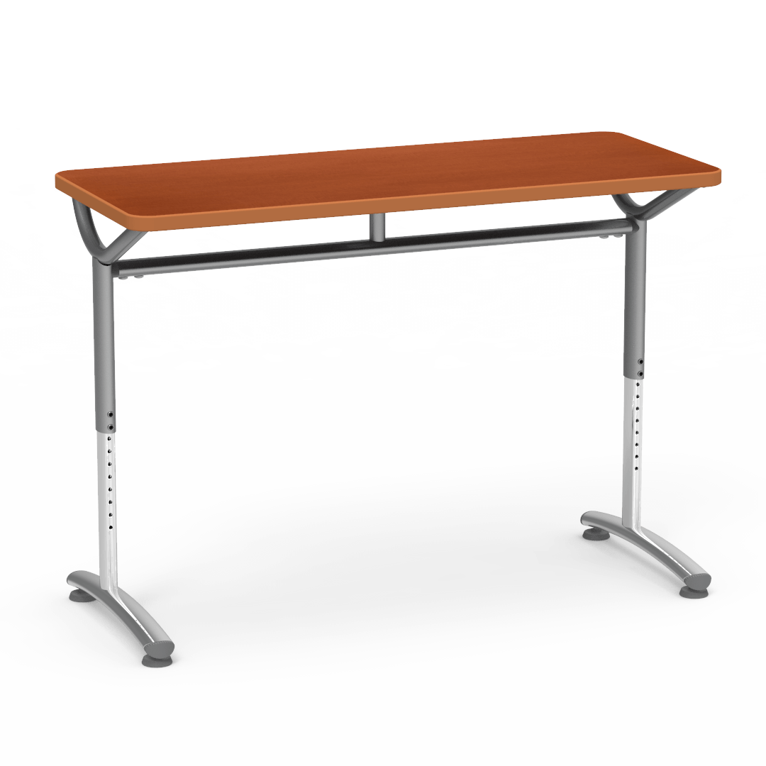 Virco TEXT Series Training Study Computer Desk Table 48"W x 20"D x 26"-34"H (TABLE-TE20488YADJ)