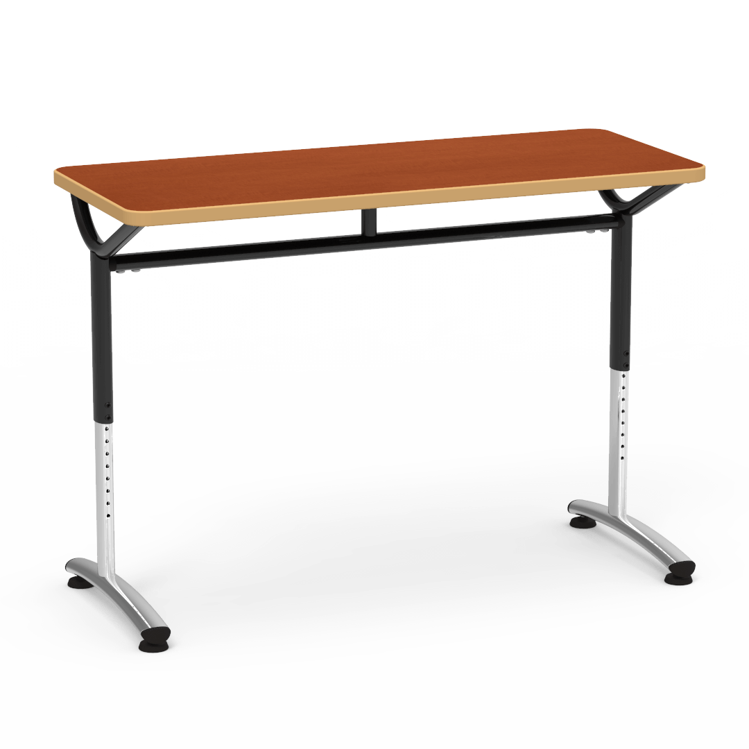 Virco TEXT Series Training Study Computer Desk Table 48"W x 20"D x 26"-34"H (TABLE-TE20488YADJ)
