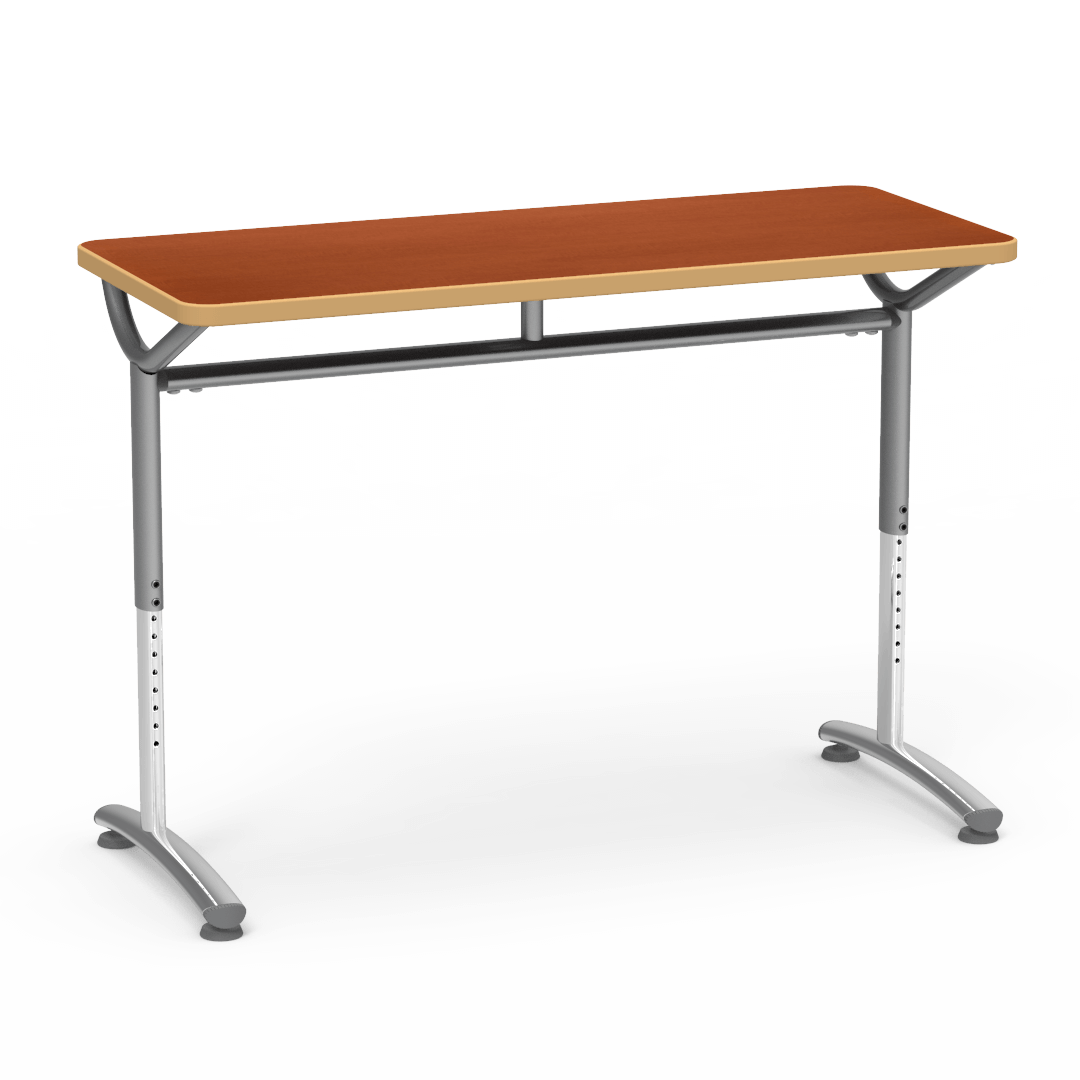 Virco TEXT Series Training Study Computer Desk Table 48"W x 20"D x 26"-34"H (TABLE-TE20488YADJ)