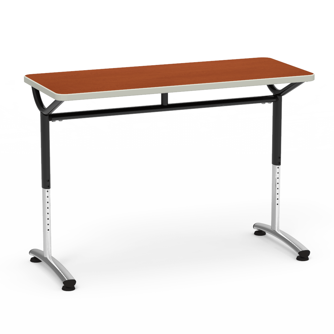 Virco TEXT Series Training Study Computer Desk Table 48"W x 20"D x 26"-34"H (TABLE-TE20488YADJ)