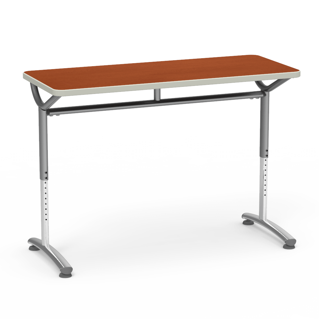 Virco TEXT Series Training Study Computer Desk Table 48"W x 20"D x 26"-34"H (TABLE-TE20488YADJ)