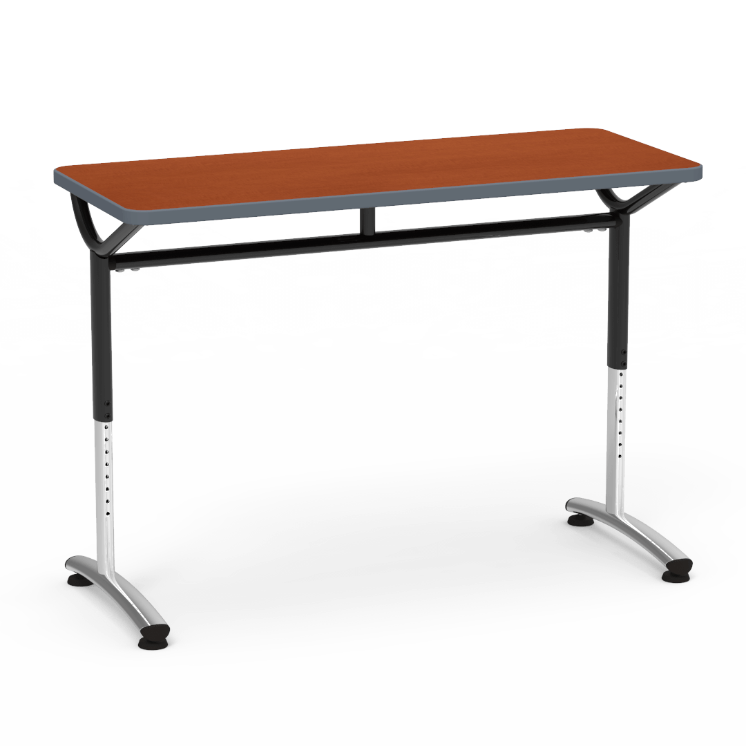 Virco TEXT Series Training Study Computer Desk Table 48"W x 20"D x 26"-34"H (TABLE-TE20488YADJ)