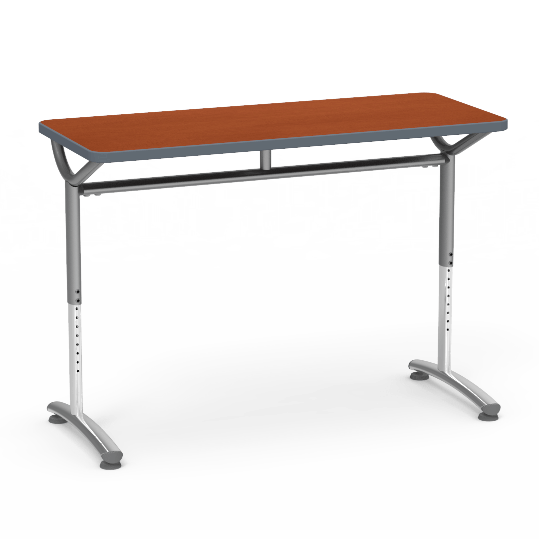 Virco TEXT Series Training Study Computer Desk Table 48"W x 20"D x 26"-34"H (TABLE-TE20488YADJ)