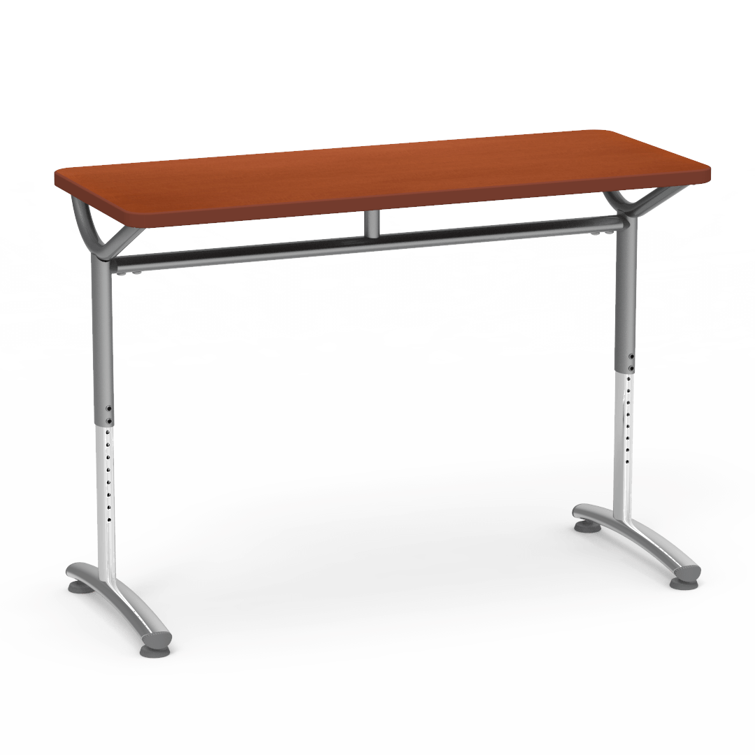 Virco TEXT Series Training Study Computer Desk Table 48"W x 20"D x 26"-34"H (TABLE-TE20488YADJ)