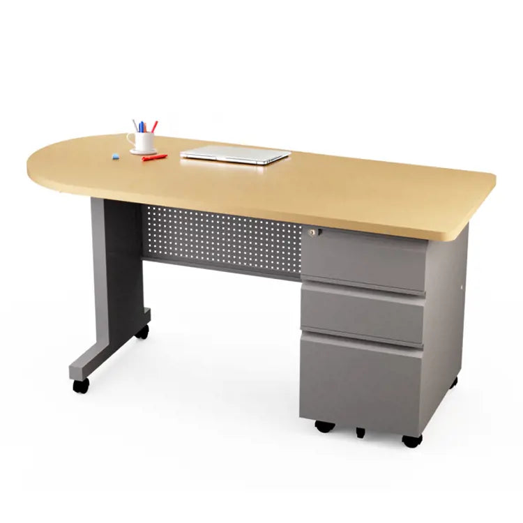 Allied Velocity Teacher Desk Single Pedestal Bullet Top Mobile Classroom Workstation - 60"W x 24"D x 30"H (ALD-MTSP2460BLT)