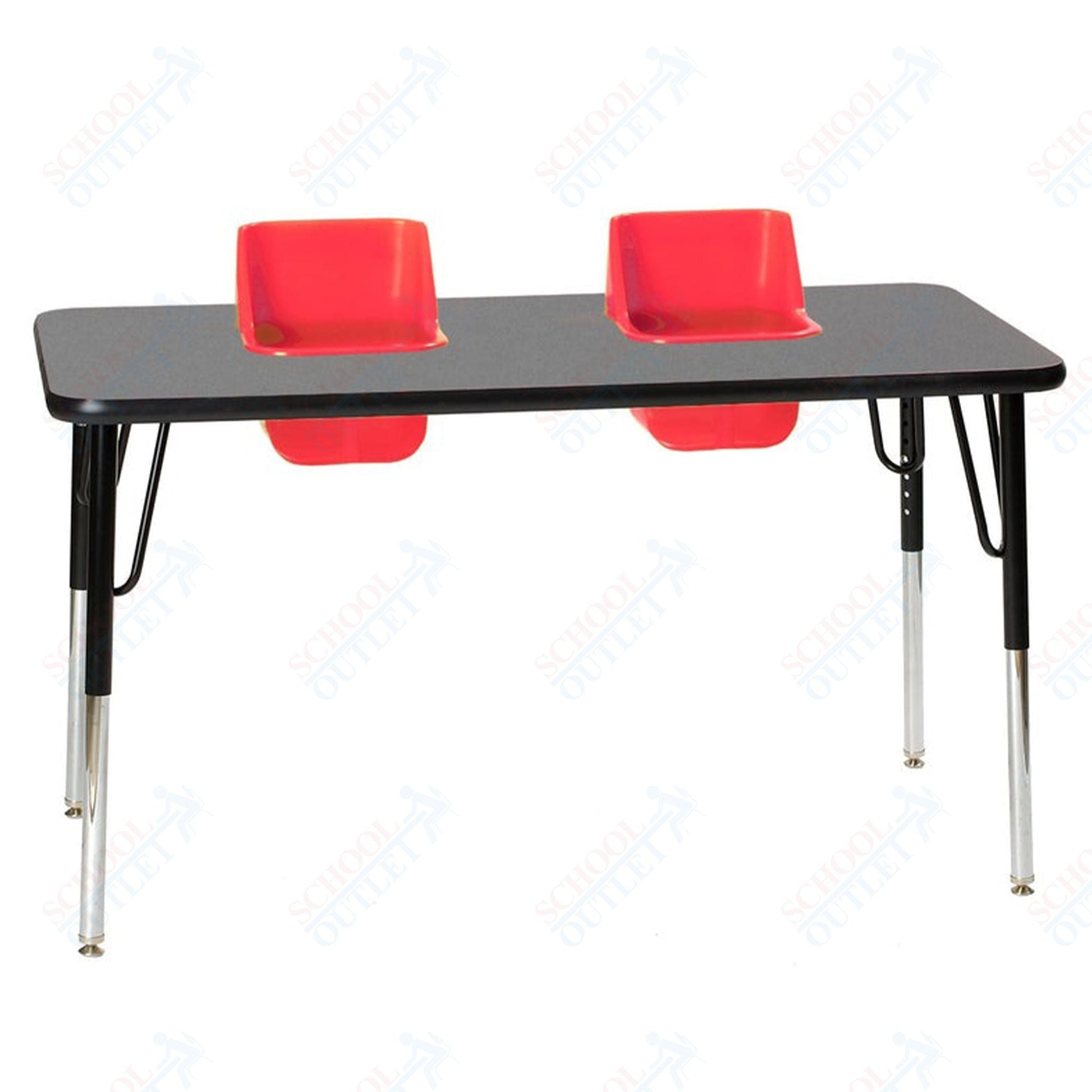Two - Seat Rectangular Toddler Table (Toddler Tables TOD - TT2) - SchoolOutlet