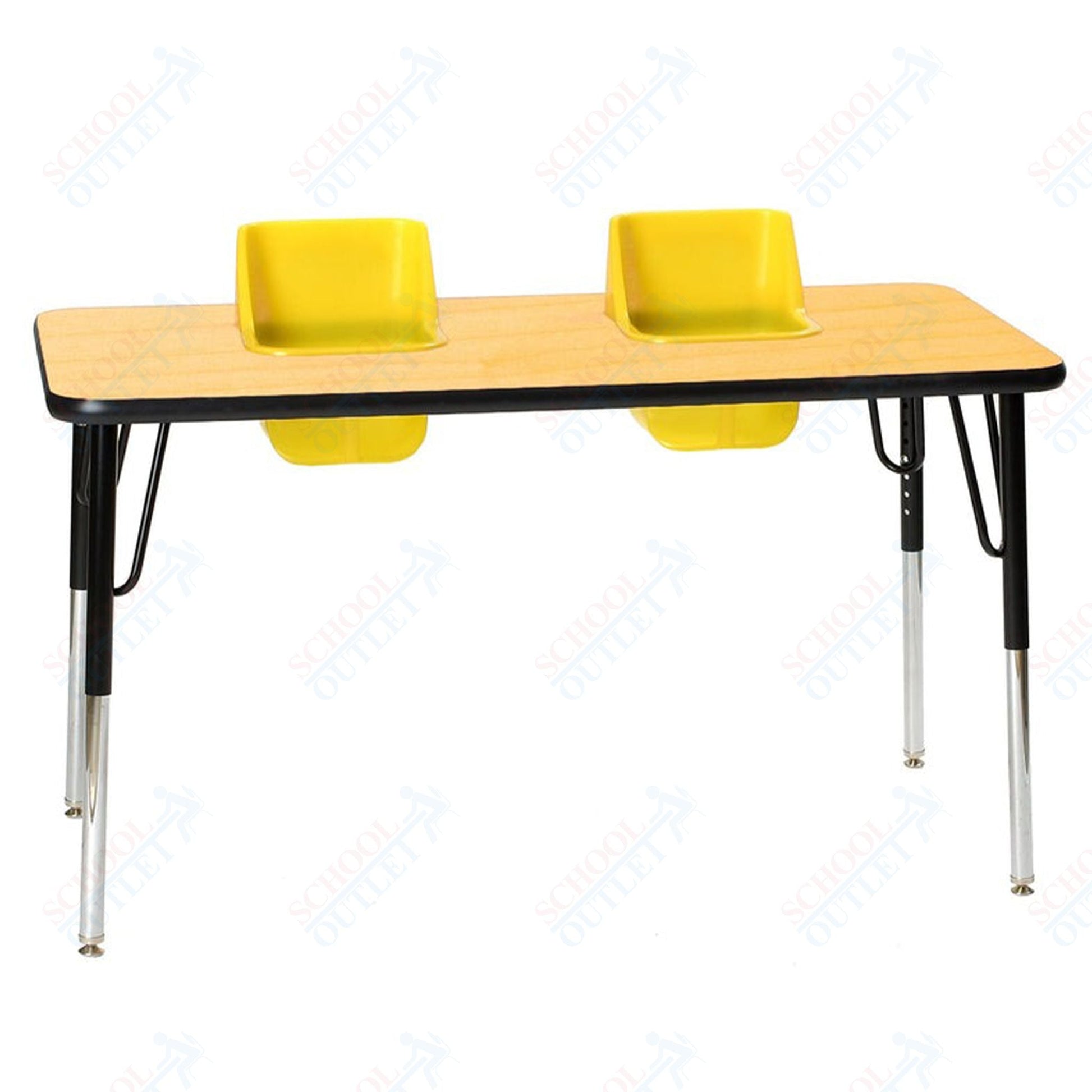 Two - Seat Rectangular Toddler Table (Toddler Tables TOD - TT2) - SchoolOutlet