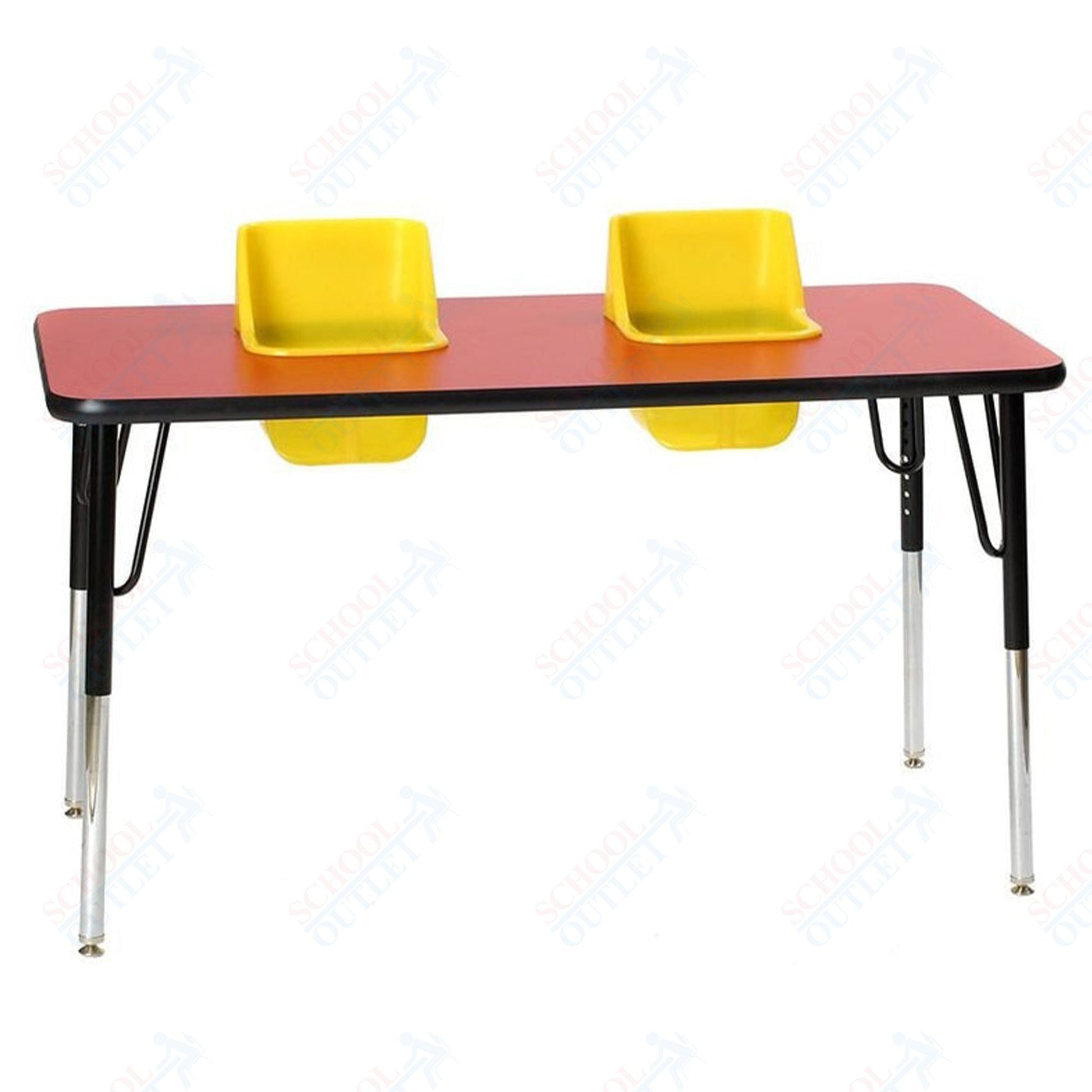 Two - Seat Rectangular Toddler Table (Toddler Tables TOD - TT2) - SchoolOutlet