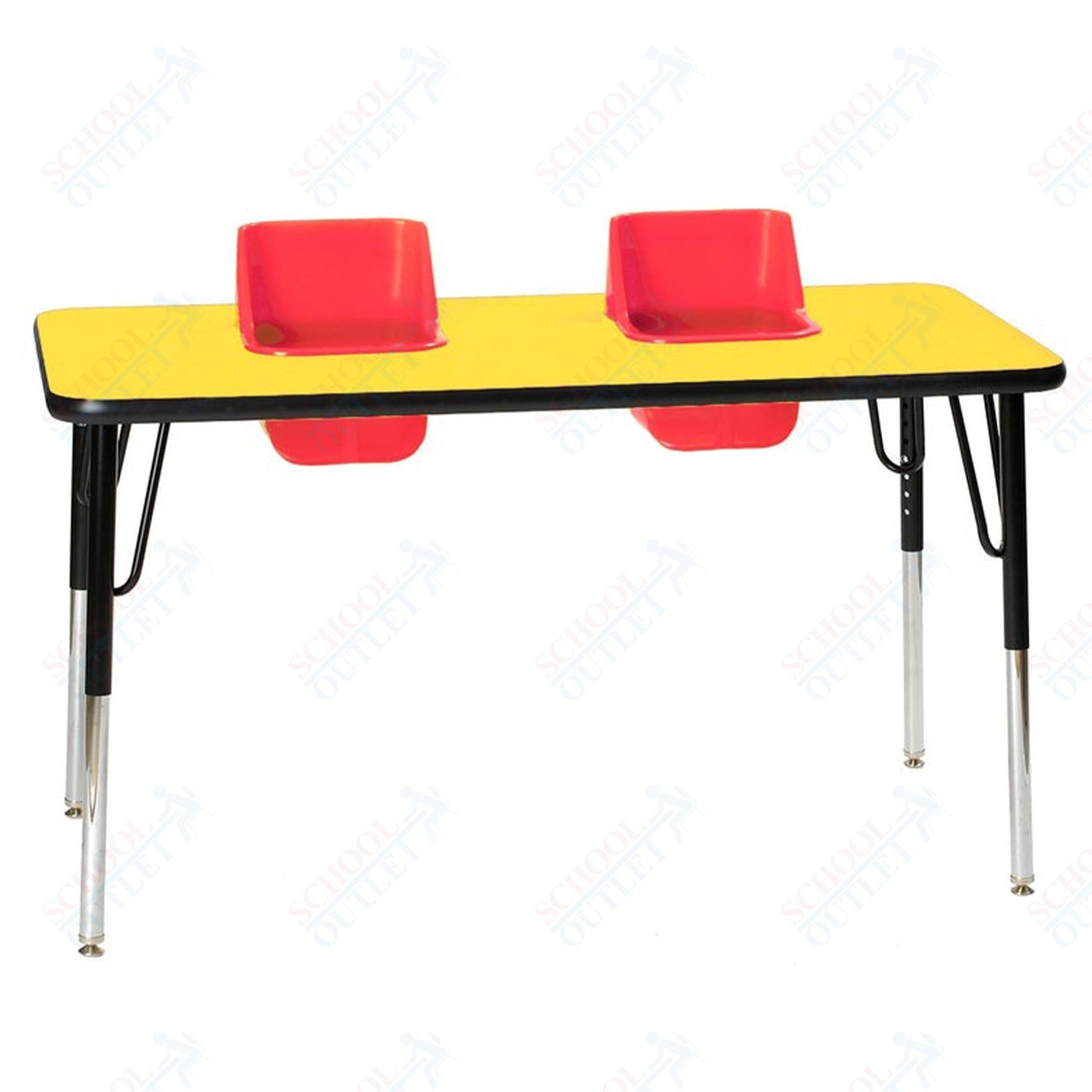 Two - Seat Rectangular Toddler Table (Toddler Tables TOD - TT2) - SchoolOutlet