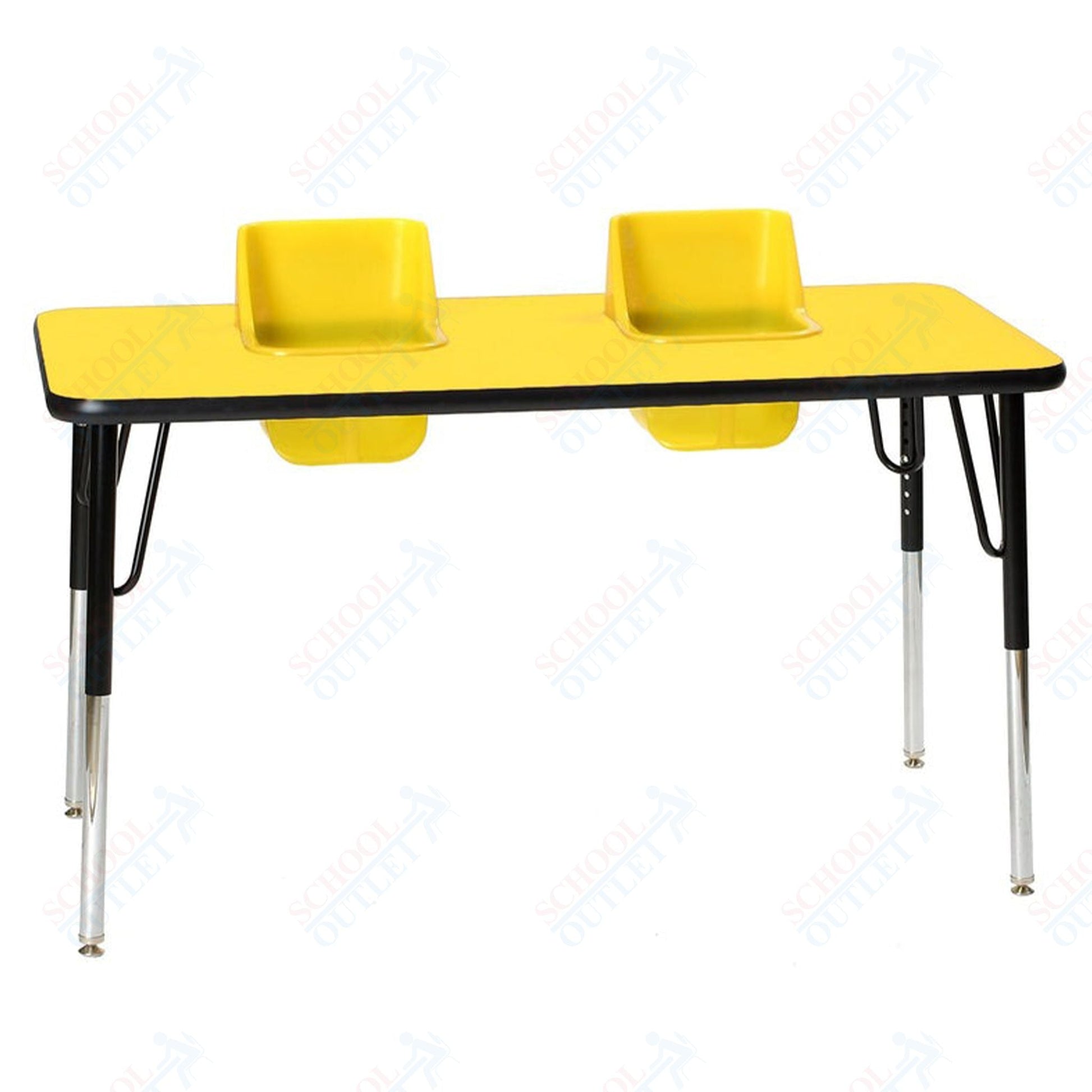 Two - Seat Rectangular Toddler Table (Toddler Tables TOD - TT2) - SchoolOutlet