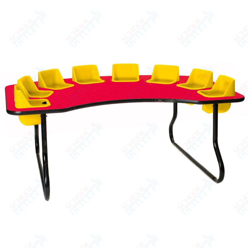 Eight - Seat Kidney Toddler Table (14" H) (Toddler Tables TOD - TT814) - SchoolOutlet