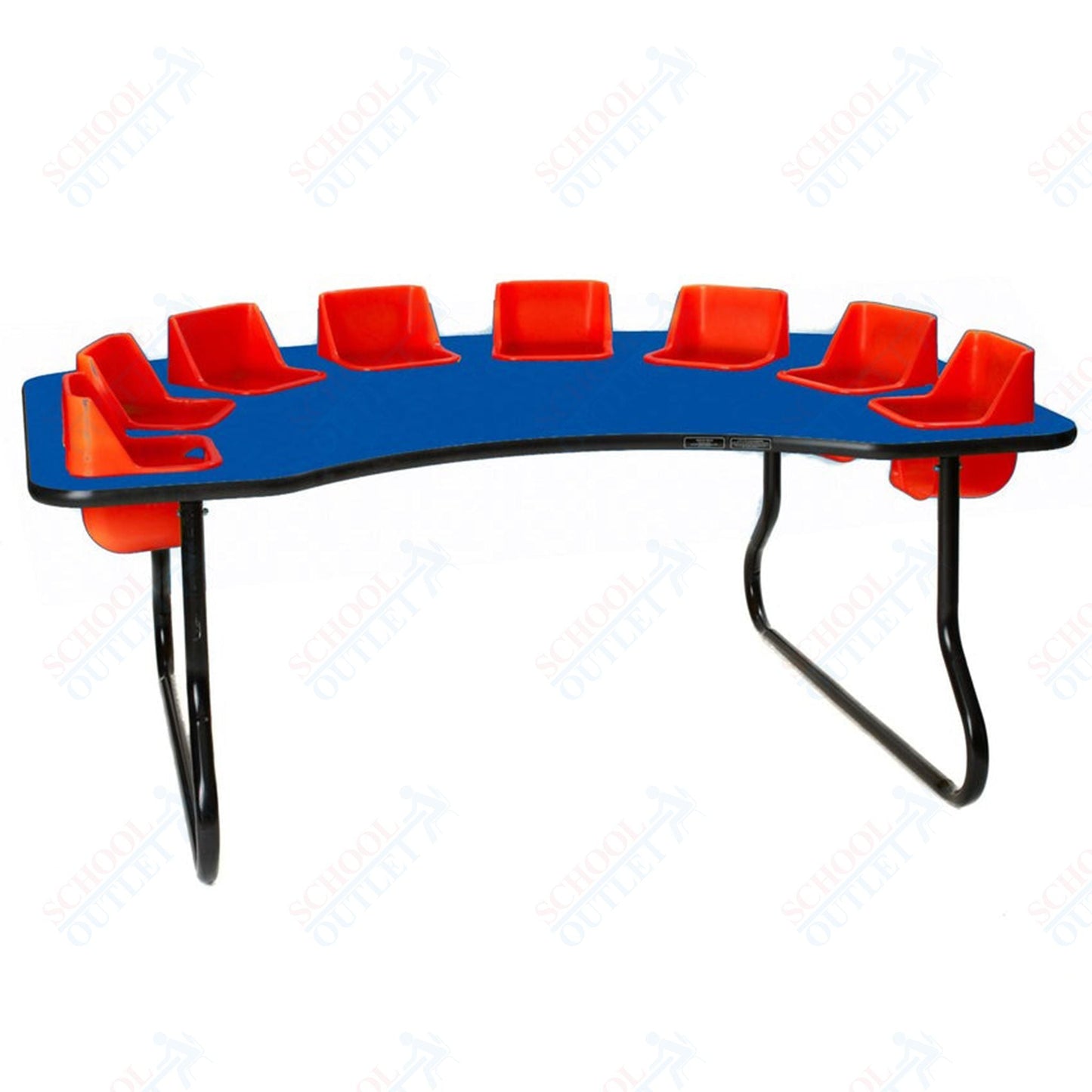 Eight - Seat Kidney Toddler Table (14" H) (Toddler Tables TOD - TT814) - SchoolOutlet