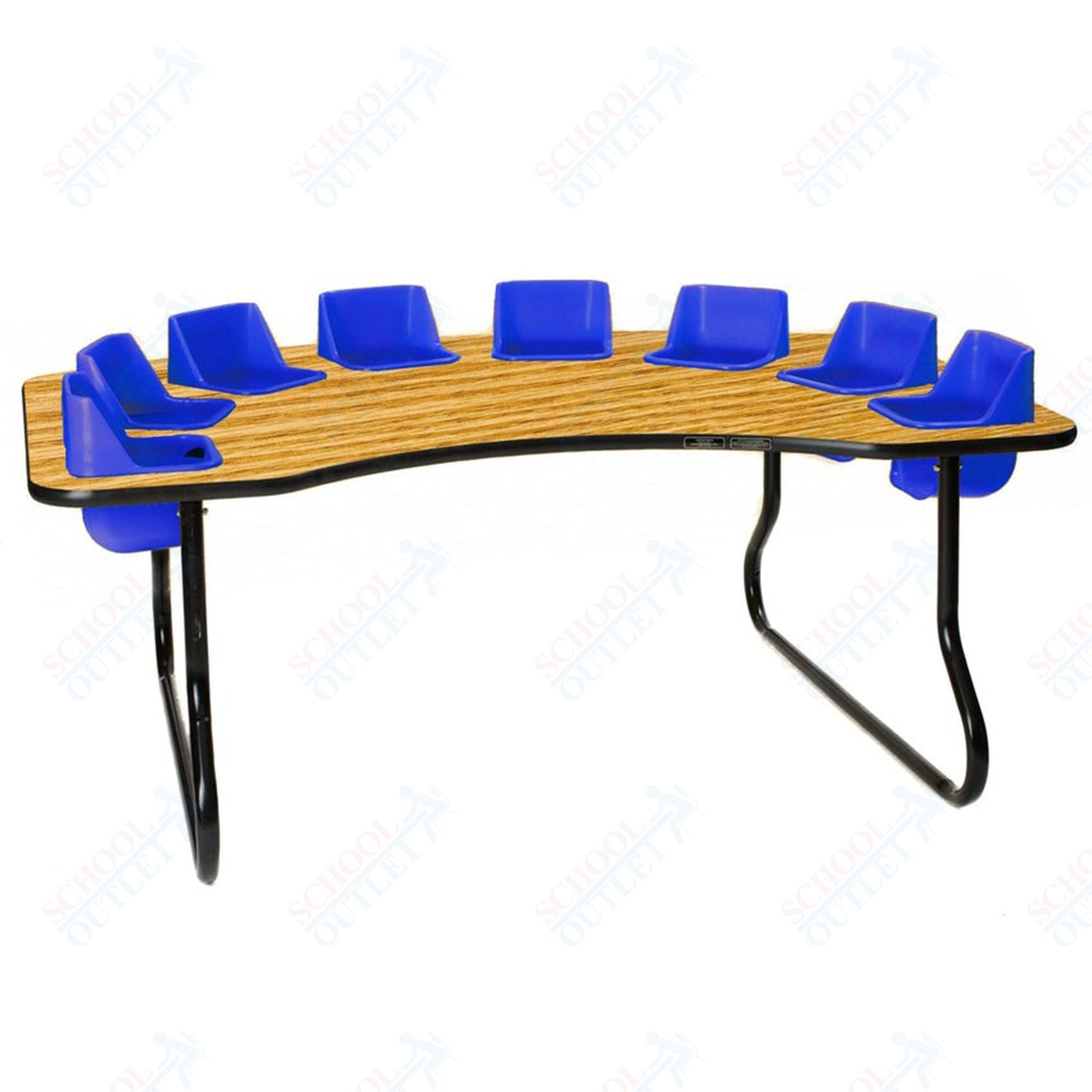 Eight - Seat Kidney Toddler Table (27" H) (Toddler Tables TOD - TT827) - SchoolOutlet