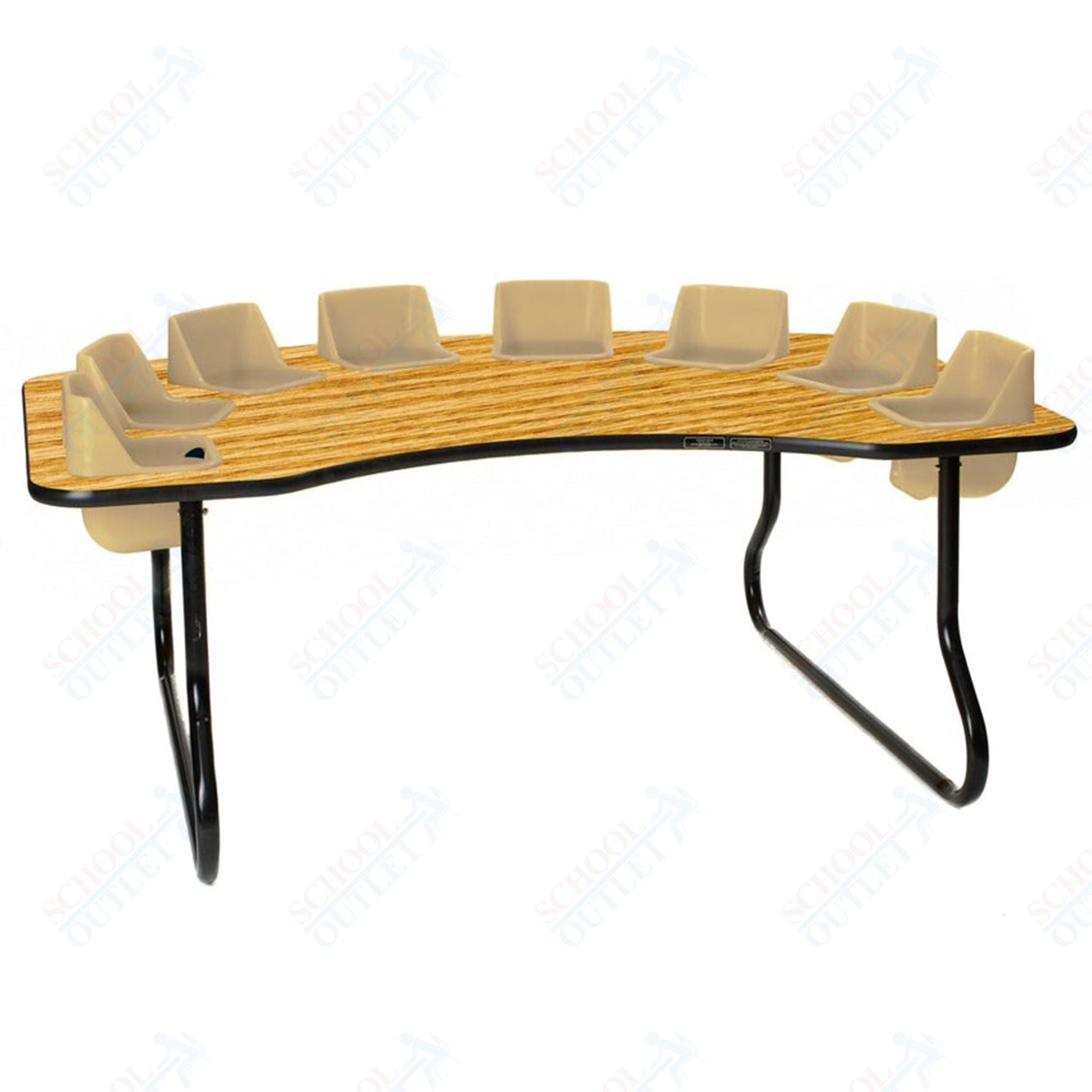 Eight - Seat Kidney Toddler Table (27" H) (Toddler Tables TOD - TT827) - SchoolOutlet