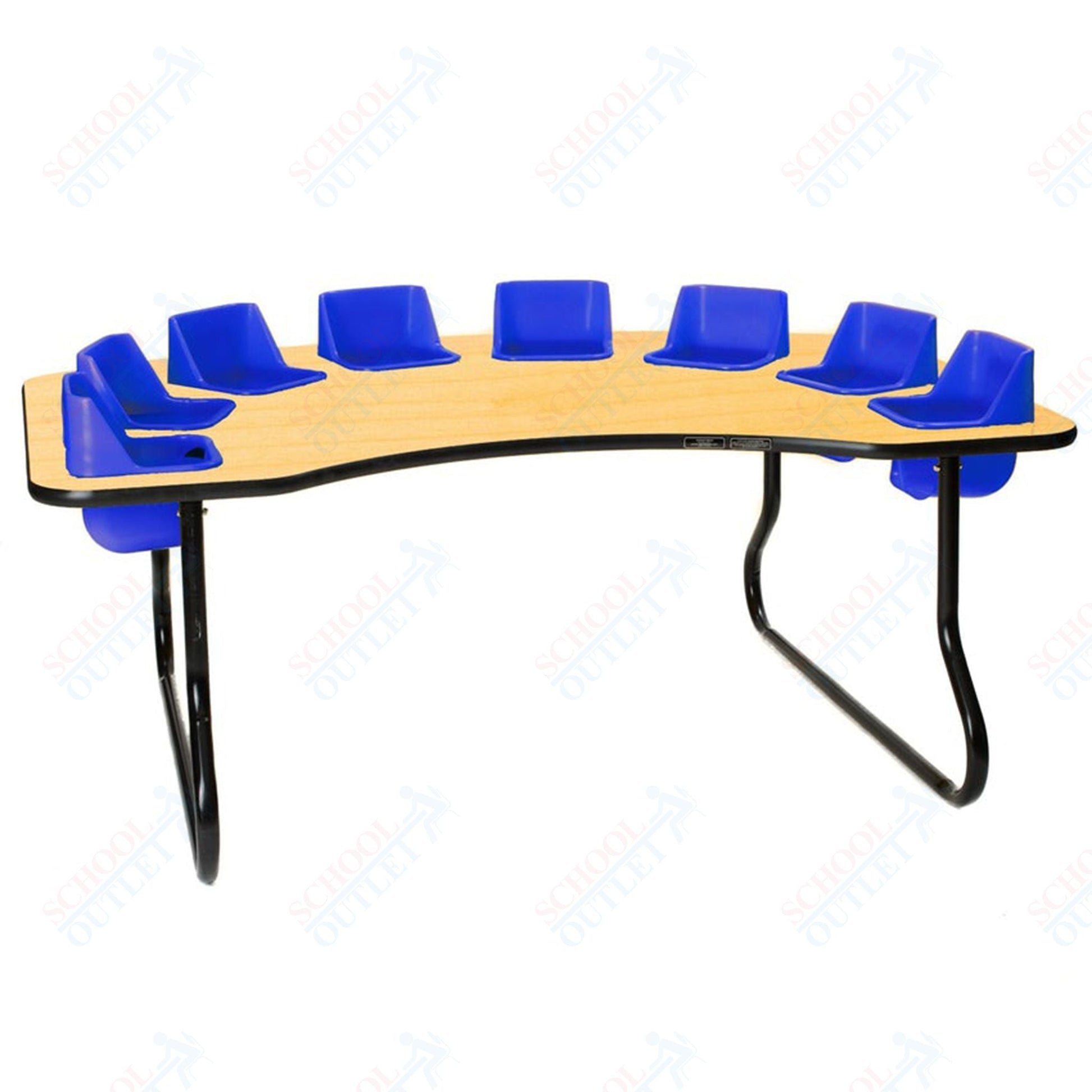 Eight - Seat Kidney Toddler Table (27" H) (Toddler Tables TOD - TT827) - SchoolOutlet