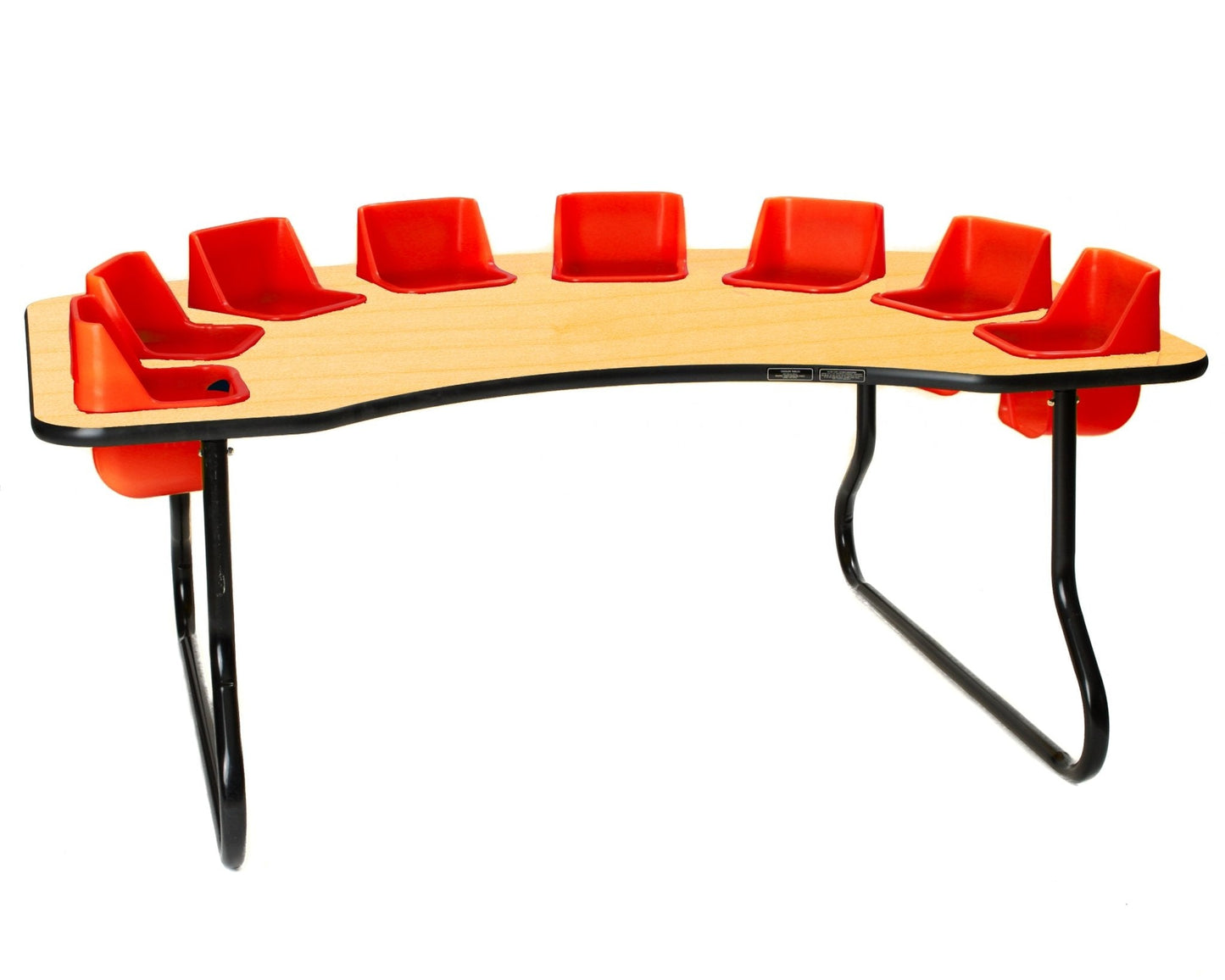 Eight-Seat Kidney Toddler Table (27" H) (Toddler Tables TOD-TT827)