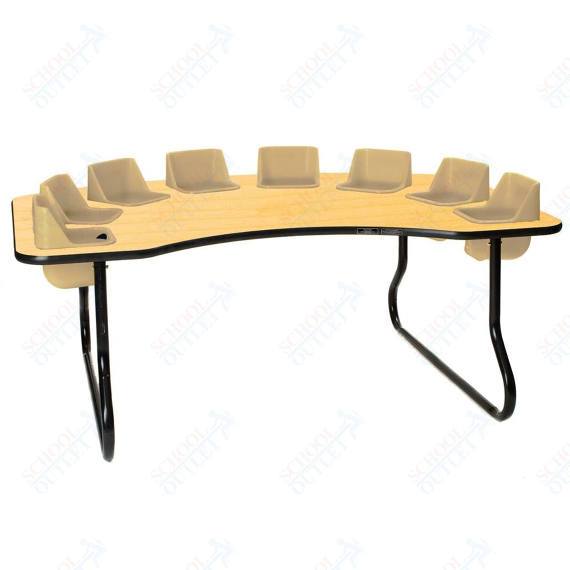 Eight - Seat Kidney Toddler Table (27" H) (Toddler Tables TOD - TT827) - SchoolOutlet
