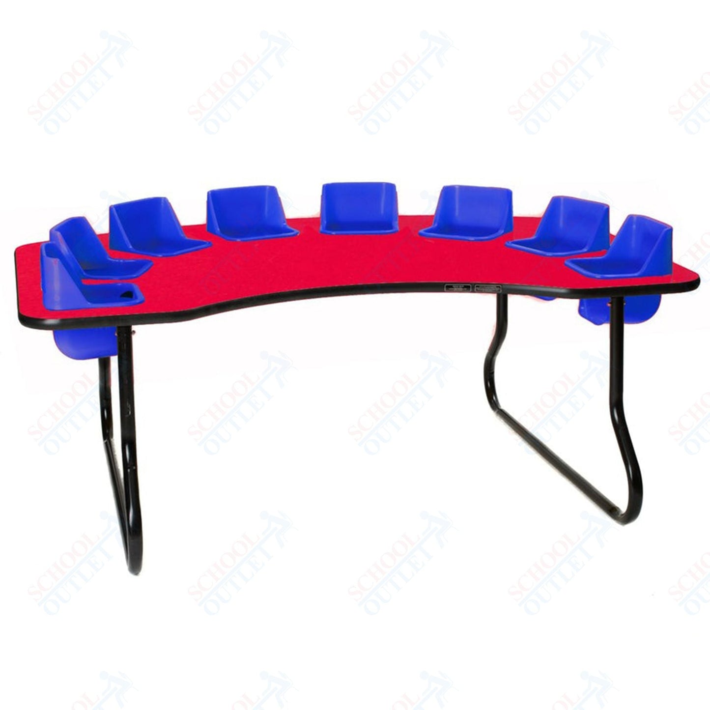 Eight - Seat Kidney Toddler Table (27" H) (Toddler Tables TOD - TT827) - SchoolOutlet
