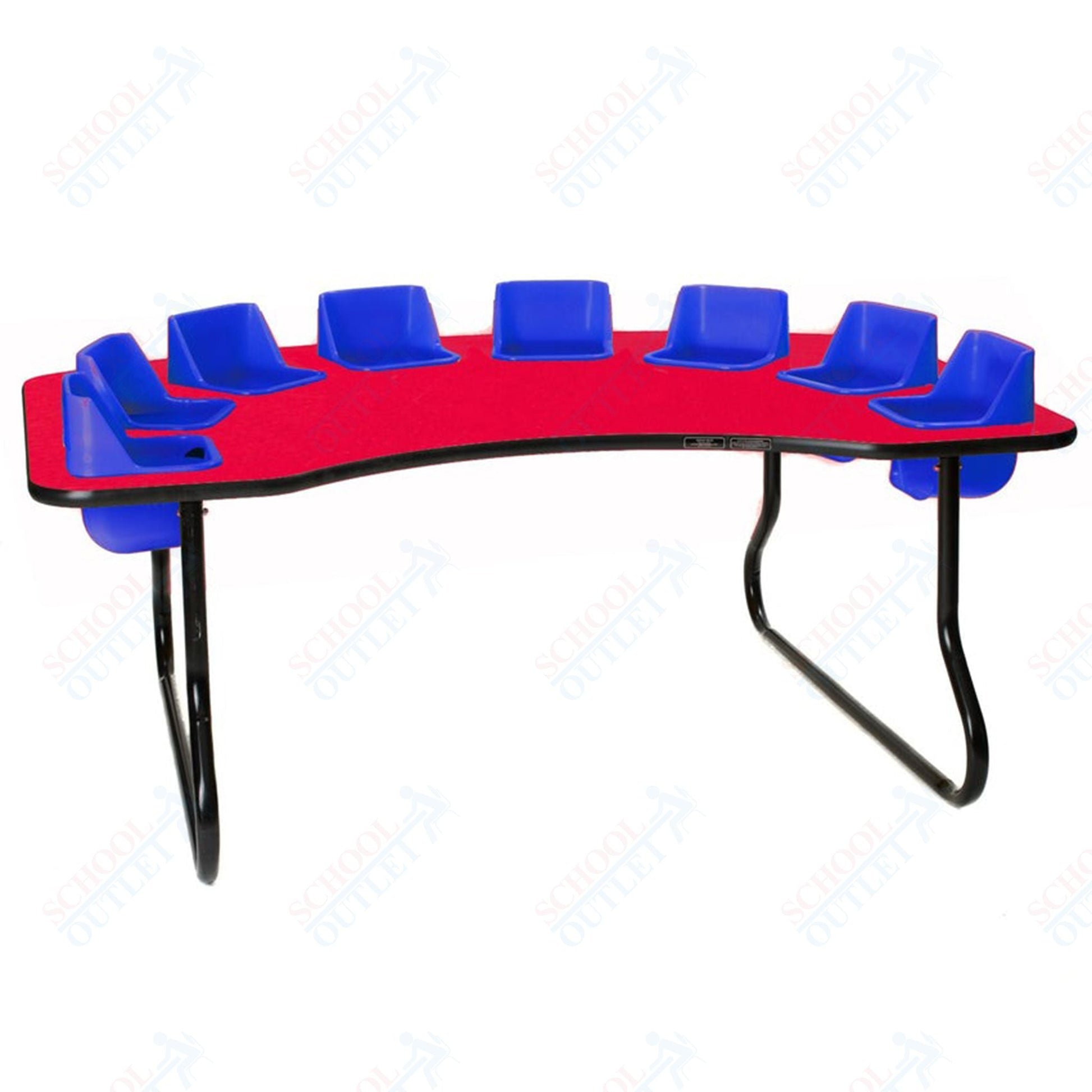 Eight - Seat Kidney Toddler Table (27" H) (Toddler Tables TOD - TT827) - SchoolOutlet