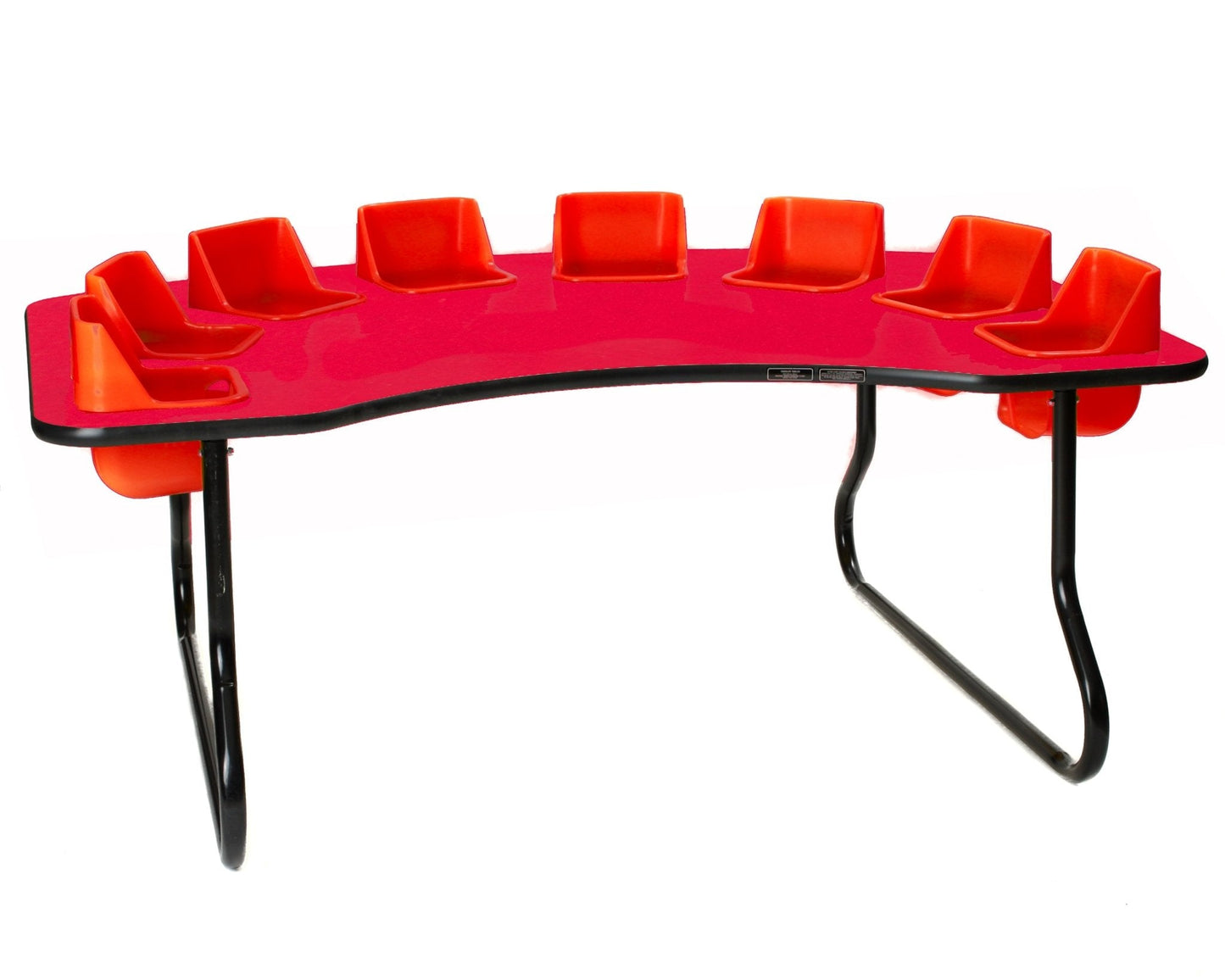 Eight-Seat Kidney Toddler Table (27" H) (Toddler Tables TOD-TT827)