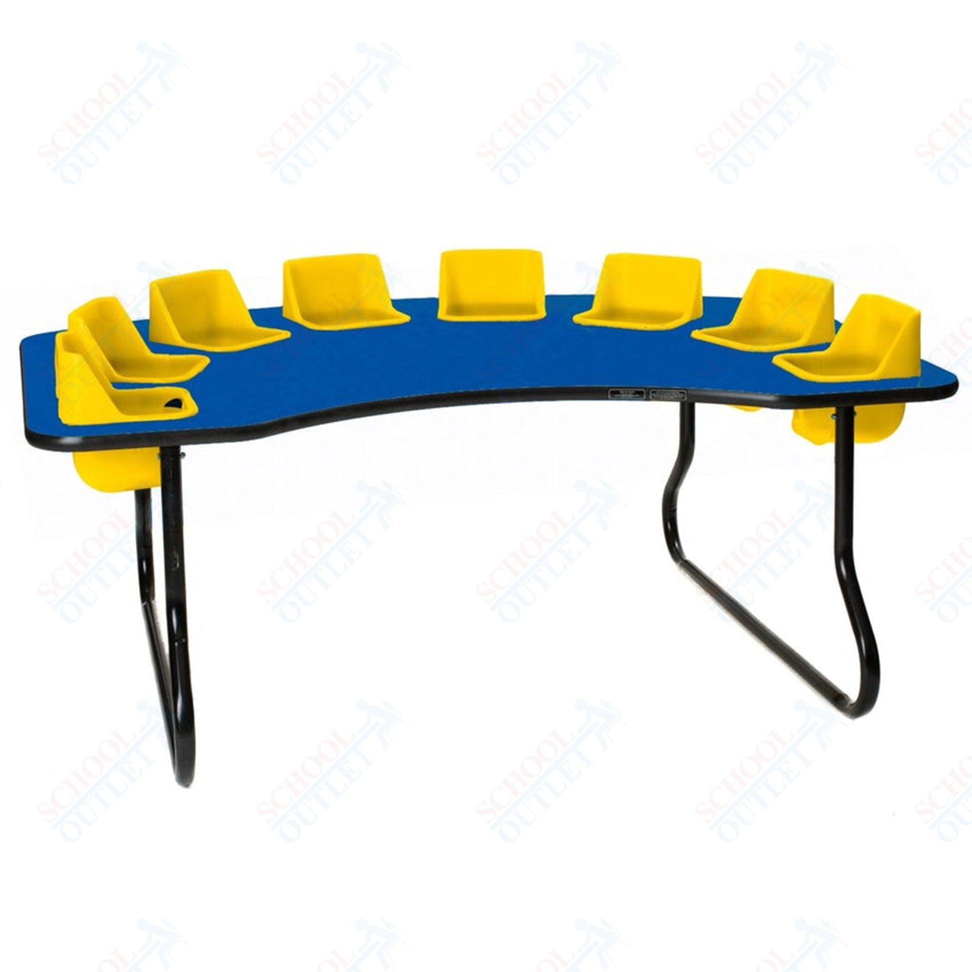 Eight - Seat Kidney Toddler Table (27" H) (Toddler Tables TOD - TT827) - SchoolOutlet