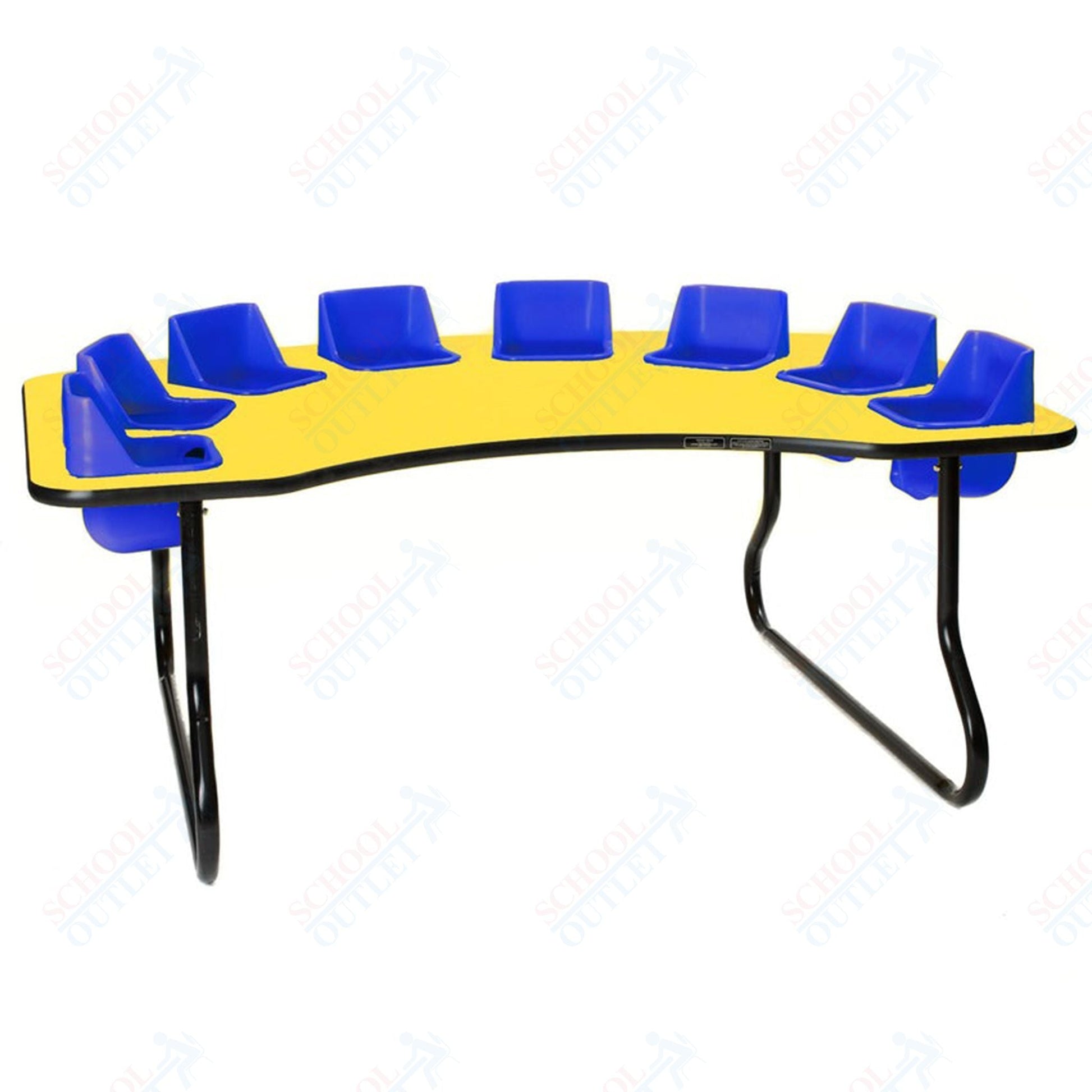 Eight - Seat Kidney Toddler Table (27" H) (Toddler Tables TOD - TT827) - SchoolOutlet