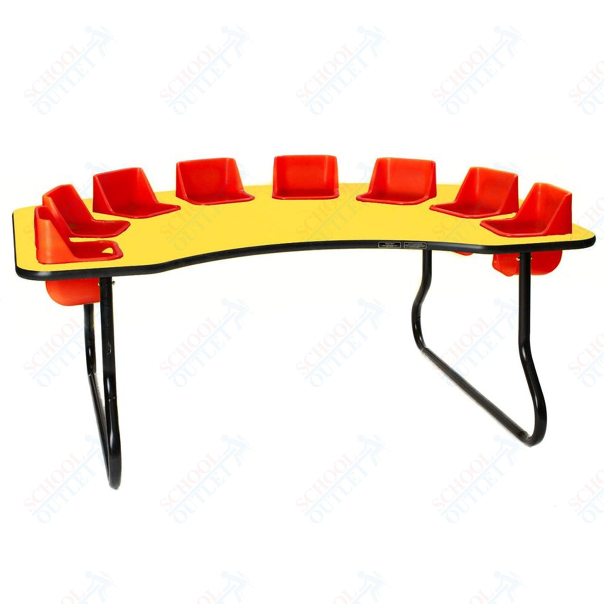 Eight - Seat Kidney Toddler Table (27" H) (Toddler Tables TOD - TT827) - SchoolOutlet