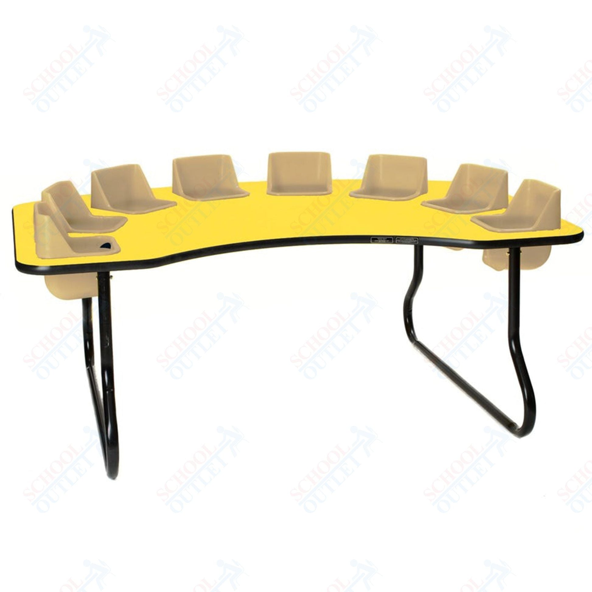 Eight - Seat Kidney Toddler Table (27" H) (Toddler Tables TOD - TT827) - SchoolOutlet