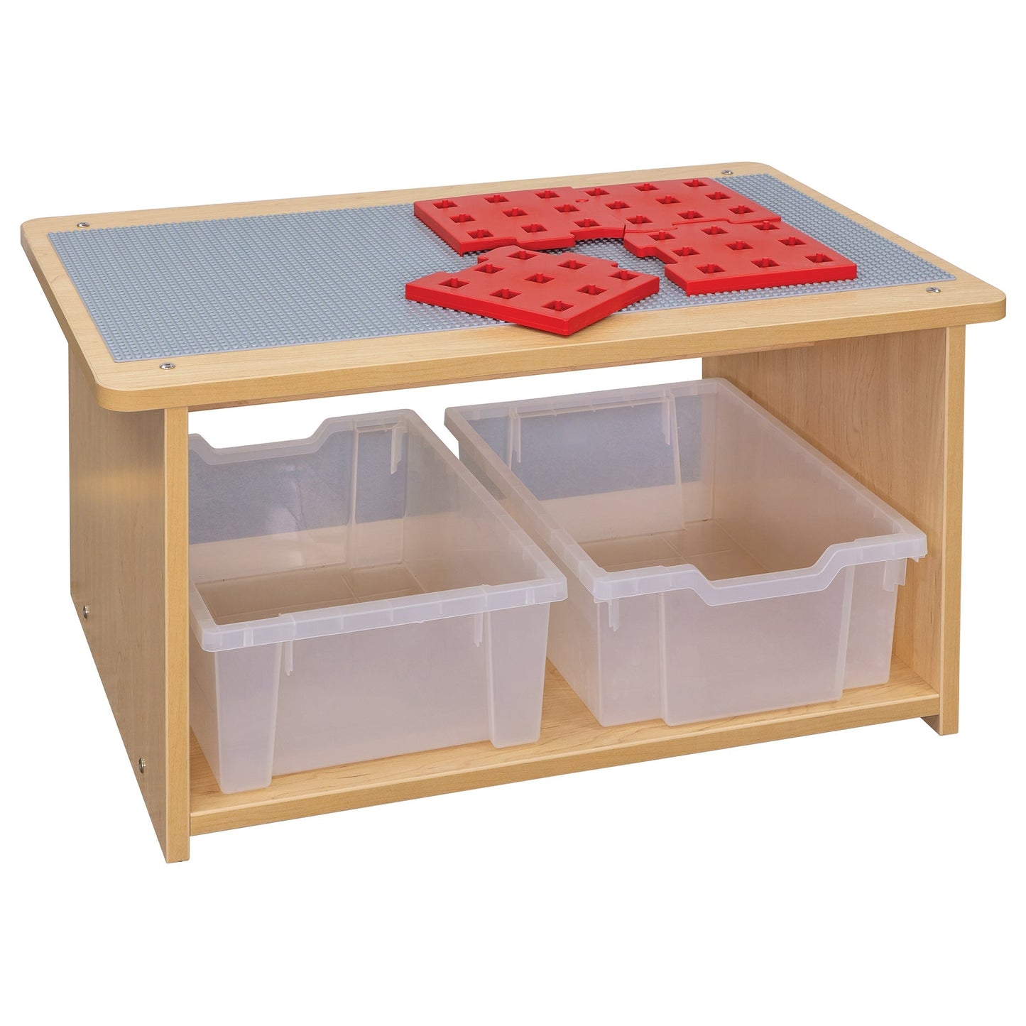 Tot Mate Creative Toddler Exploration Center with Block Grids and Storage 32"W x 20.5"D x 16"H Assembled (TOT - TM2125A) - SchoolOutlet