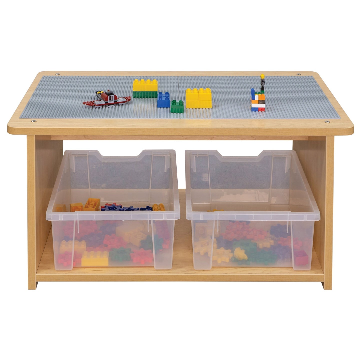 Tot Mate Creative Toddler Exploration Center with Block Grids and Storage 32"W x 20.5"D x 16"H Assembled (TOT - TM2125A) - SchoolOutlet