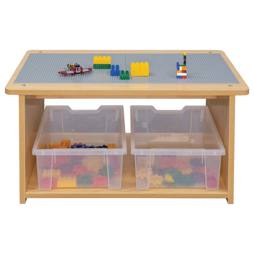 Tot Mate Creative Toddler Exploration Center with Block Grids and Storage 32"W x 20.5"D x 16"H Unassemble (TOT - TM2125R) - SchoolOutlet