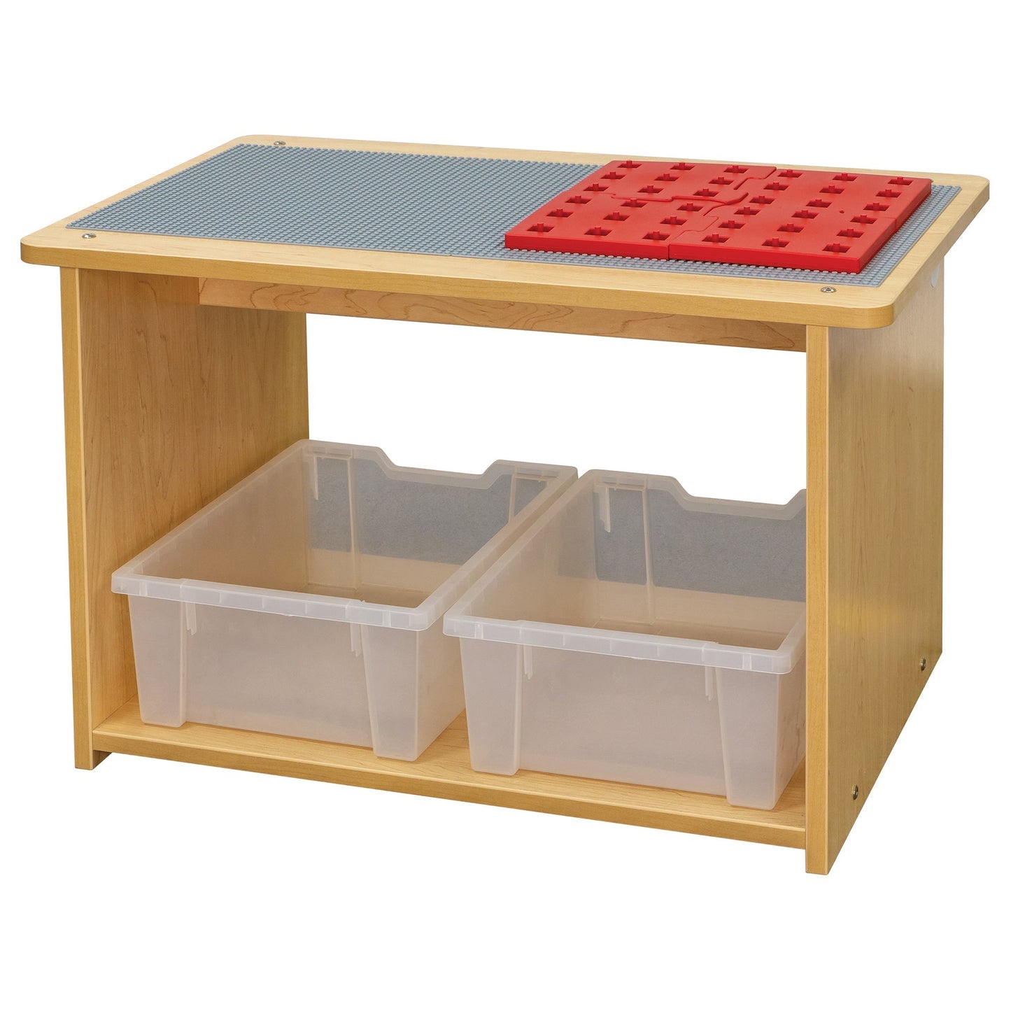 Tot Mate Creative Preschool Exploration Center with Block Grids and Storage 32"W x 20.5"D x 20"H Assembled (TOT - TM2127A) - SchoolOutlet