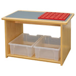 Tot Mate Creative Preschool Exploration Center with Block Grids and Storage 32