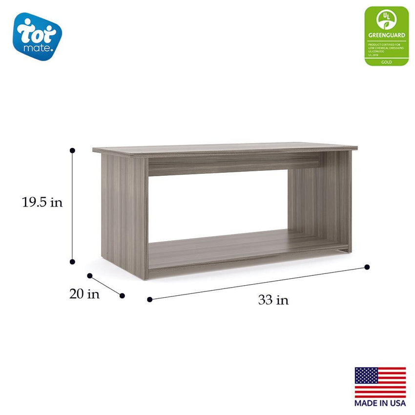 Tot Mate Large Preschool Creative Exploration Center with Triple Storage 45.5"W x 20.5"D x 20"H Assembled (TOT - TM2128A) - SchoolOutlet