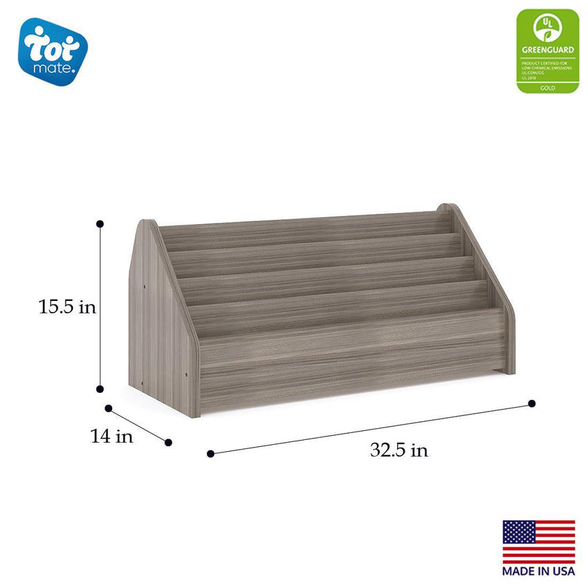 Tot Mate Inviting 4 - Tier Front - Facing Children's Book Display 32.5"W x 14"D x 15.5"H (TOT - TM2131A) - SchoolOutlet
