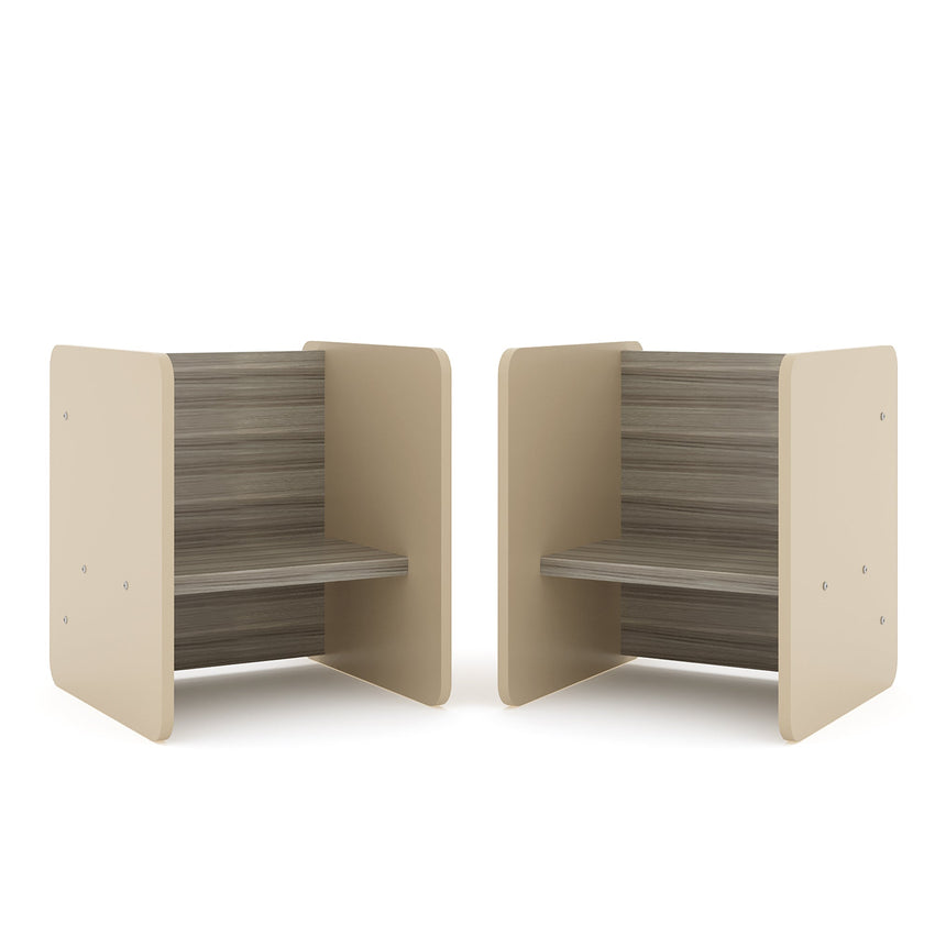Tot Mate Versatile 3 - in - 1 Multi - Height Flip Activity Cube 13"W x 12.5"D x 15"H Assembled (TOT - TM2137A) - SchoolOutlet