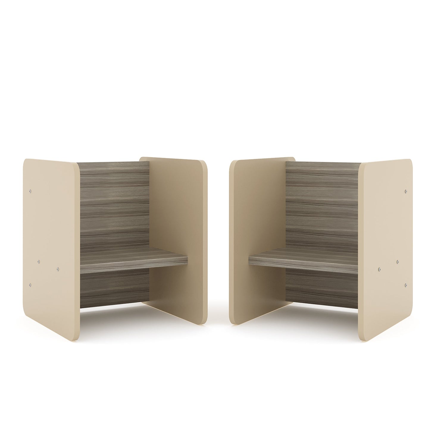 Tot Mate Versatile 3 - in - 1 Multi - Height Flip Activity Cube 13"W x 12.5"D x 15"H Unassemble (TOT - TM2137R) - SchoolOutlet