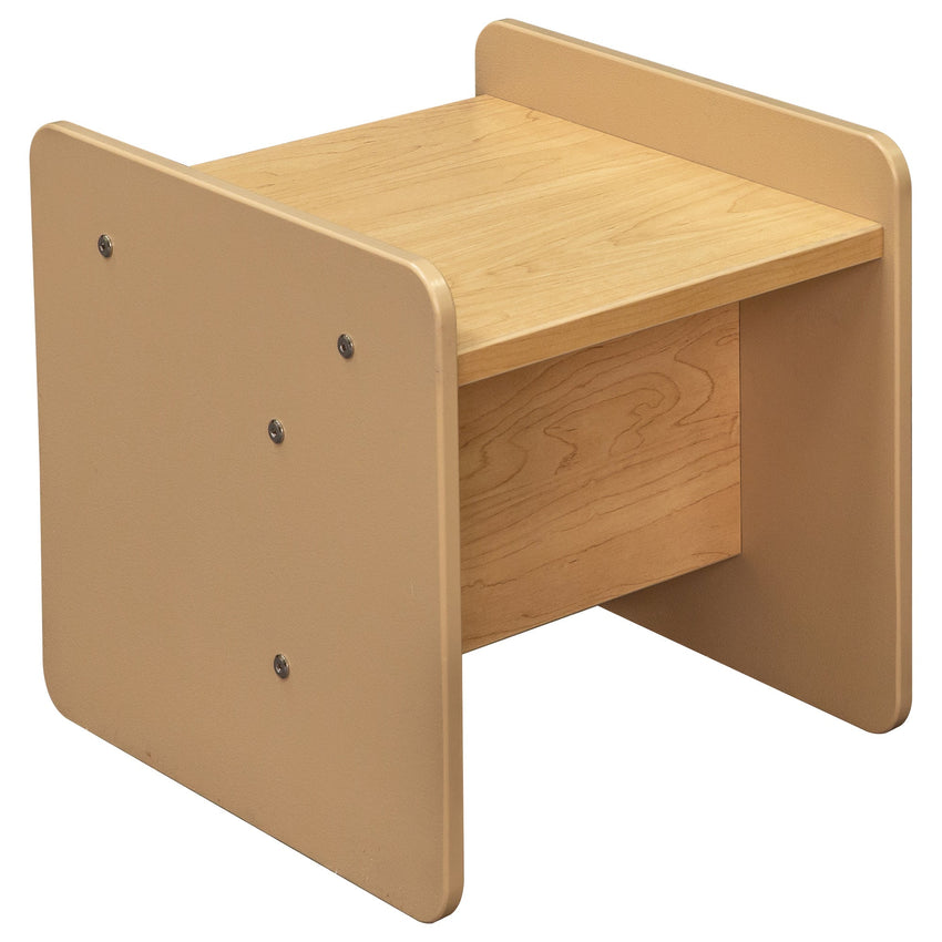 Tot Mate Versatile 3 - in - 1 Multi - Height Flip Activity Cube 13"W x 12.5"D x 15"H Unassemble (TOT - TM2137R) - SchoolOutlet