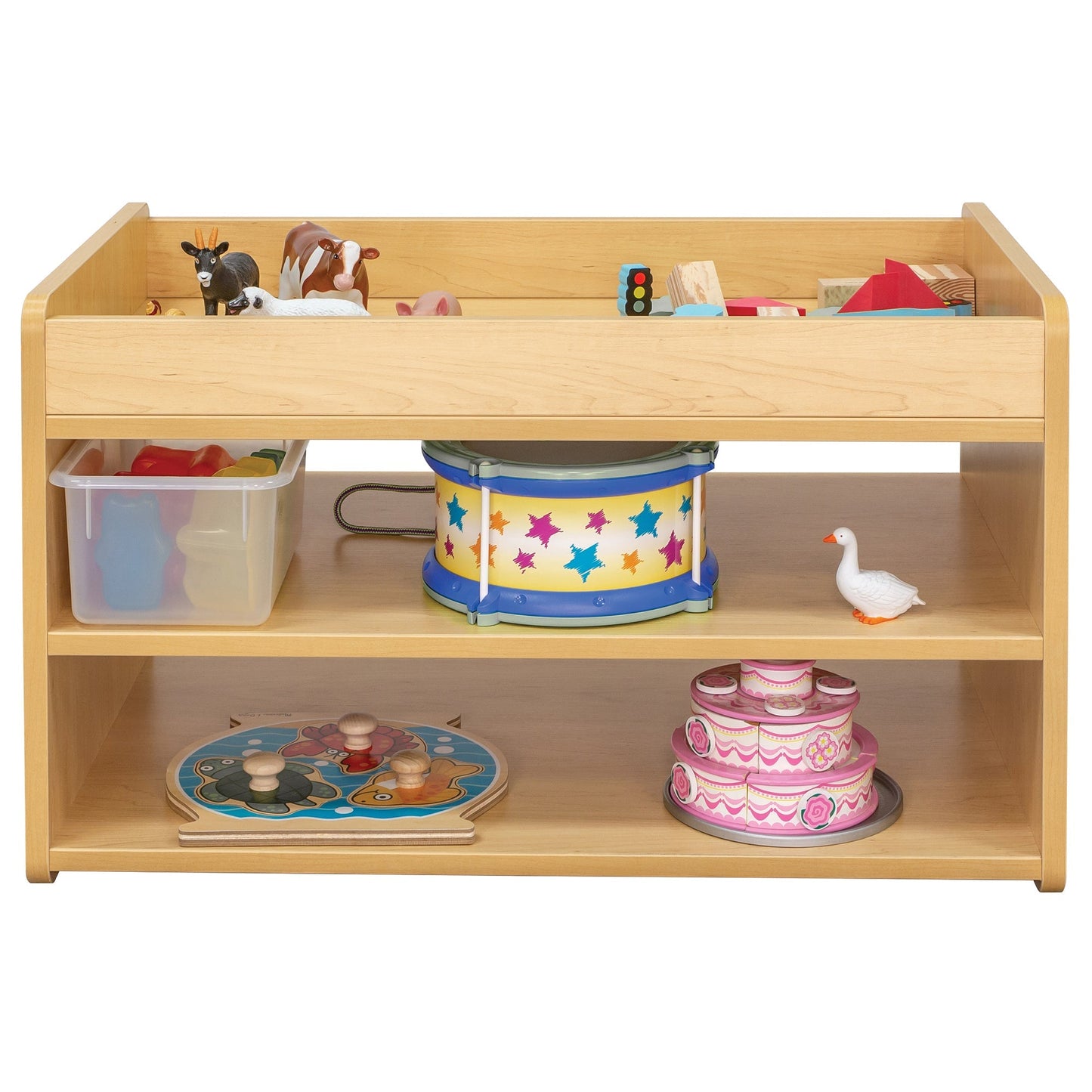 Tot Mate Tray Top Activity Center with Double - Sided Storage 33"W x 20"D x 19.5"H Unassemble (TOT - TM2182R) - SchoolOutlet